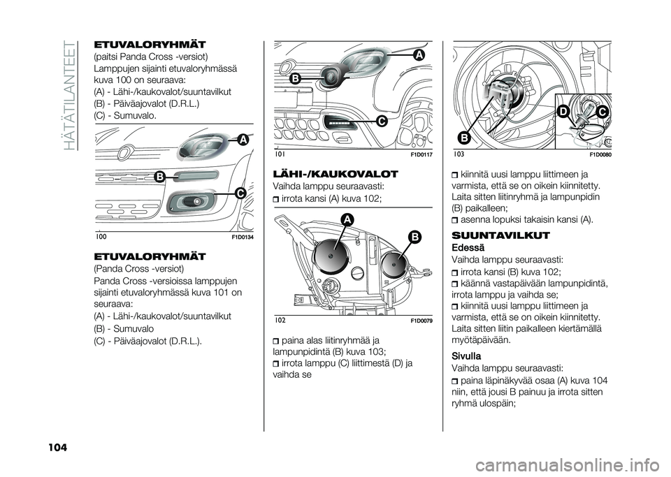 FIAT PANDA 2021  Käyttö- ja huolto-ohjekirja (in in Finnish) ���2��2��9��1�%��)�)�
��� �����
������	��
�#��
���� ��
���
 �=���� ���������&
��
�����	�� ���	�
���� �����
����������
����
 �7�;�