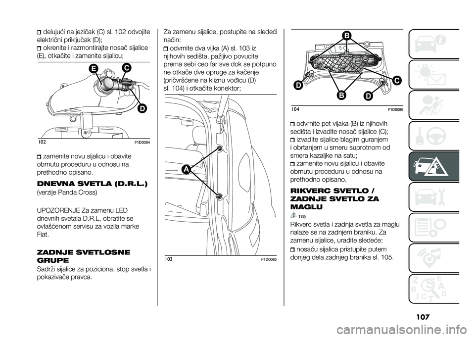 FIAT PANDA 2020  Knjižica za upotrebu i održavanje (in Serbian) ���
���
����� �� ���
���� �*�B�, ��
� �?�@�0 �	���	����
��
�������� �����
����� �*�6�,�$ �	������� � ���
��	�������� ��	��� �����
