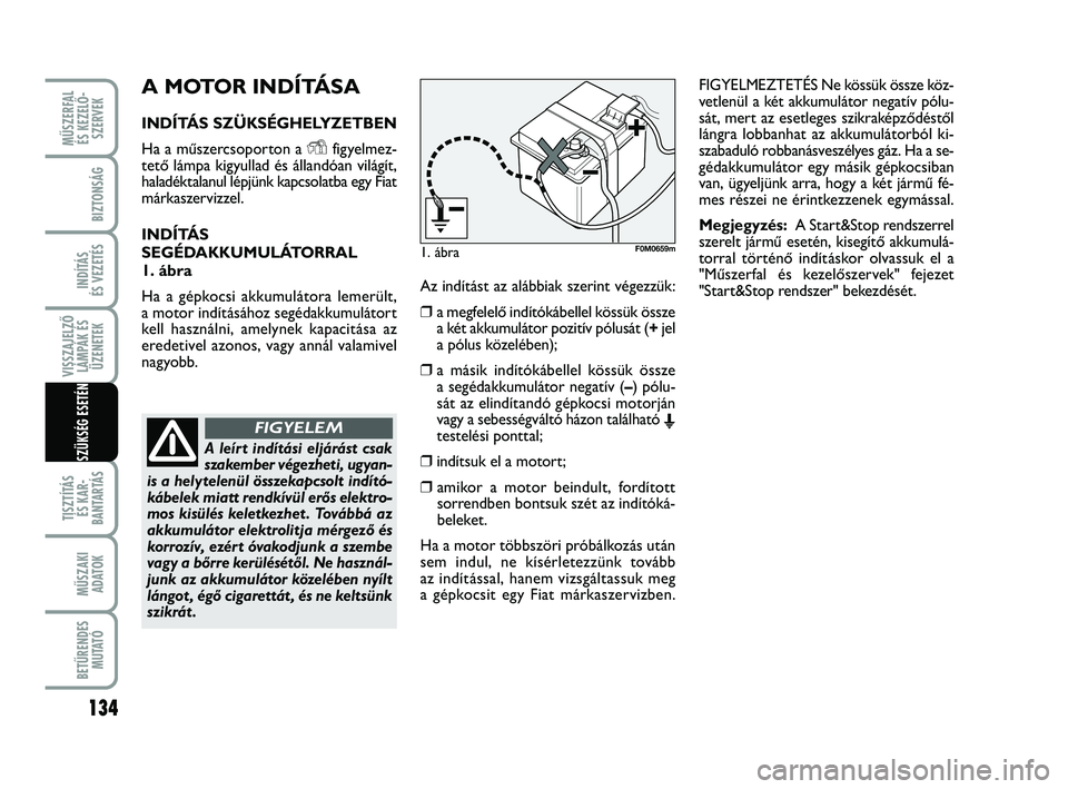 FIAT PUNTO 2017 Kezelési és karbantartási útmutató (in Hungarian) MŰSZERFAL ÉS KEZELŐ - SZERVEK
134
TISZTÍTÁS ÉS KAR -
BANTARTÁS
MŰSZAKI ADATOK
BETŰRENDES M U TAT Ó
BIZTONSÁG
INDÍTÁS
ÉS VEZETÉS
VISSZAJELZŐ LÁMPÁK ÉSÜZENETEK
SZÜKSÉG ESETÉN
A M FIAT PUNTO 2017 Kezelési és karbantartási útmutató (in Hungarian) MŰSZERFAL ÉS KEZELŐ - SZERVEK
134
TISZTÍTÁS ÉS KAR -
BANTARTÁS
MŰSZAKI ADATOK
BETŰRENDES M U TAT Ó
BIZTONSÁG
INDÍTÁS
ÉS VEZETÉS
VISSZAJELZŐ LÁMPÁK ÉSÜZENETEK
SZÜKSÉG ESETÉN
A M