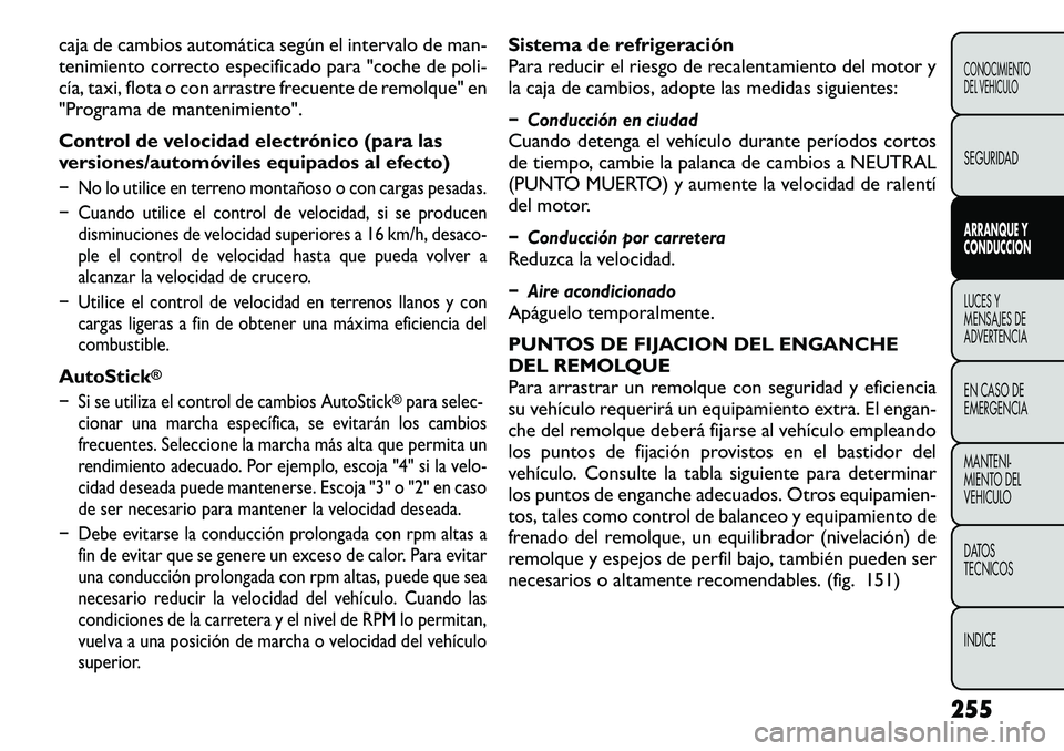 FIAT FREEMONT 2012 Manual de Empleo y Cuidado (in Spanish) caja de cambios automática según el intervalo de man-
tenimiento correcto especificado para "coche de poli-
cía, taxi, flota o con arrastre frecuente de remolque" en
"Programa de mante FIAT FREEMONT 2012 Manual de Empleo y Cuidado (in Spanish) caja de cambios automática según el intervalo de man-
tenimiento correcto especificado para "coche de poli-
cía, taxi, flota o con arrastre frecuente de remolque" en
"Programa de mante