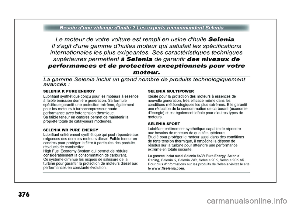 FIAT FREEMONT 2013  Notice dentretien (in French) 376  