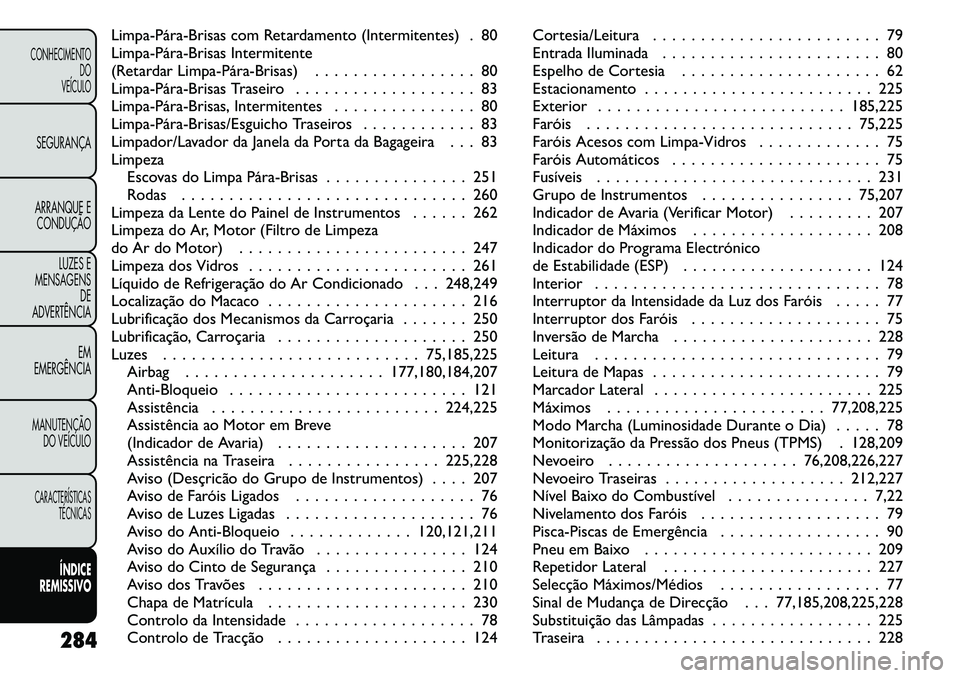 FIAT FREEMONT 2011  Manual de Uso e Manutenção (in Portuguese) Limpa
