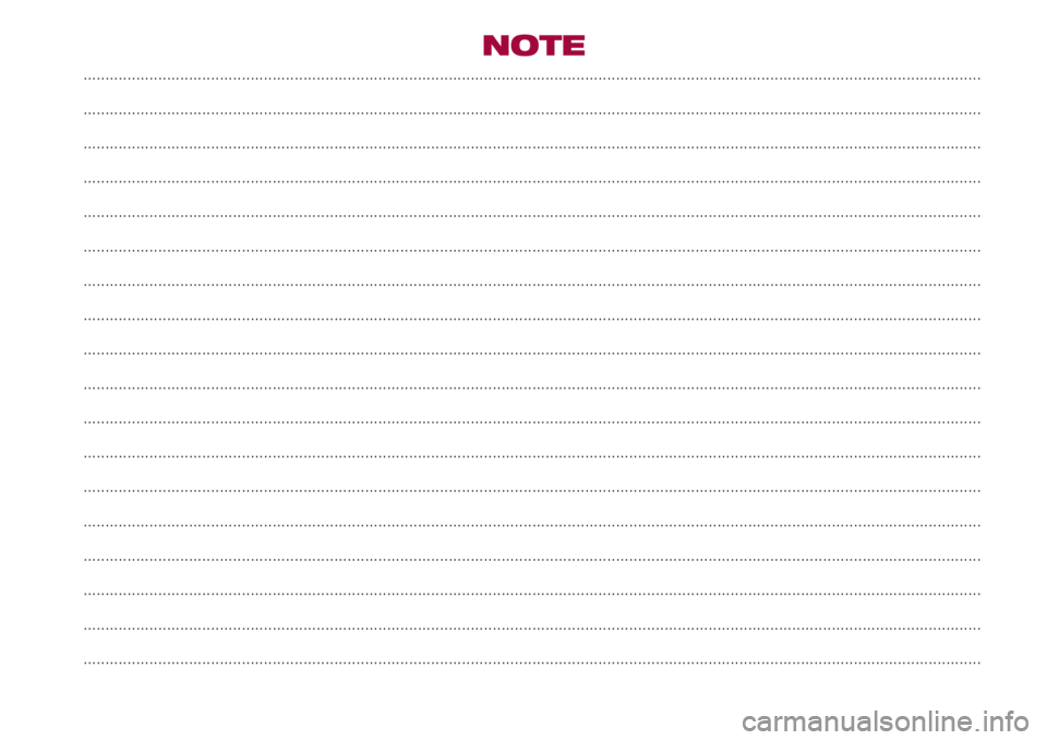 FIAT 500 2018  Libretto Uso Manutenzione (in Italian) NOTE
...................................................................................................................................................................................................