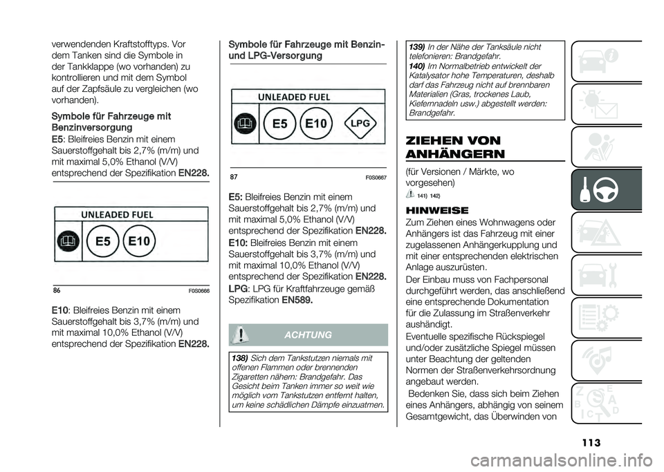 FIAT 500 2021  Betriebsanleitung (in German) �����	���	���	���	� �0���#��
���#�#��?�%�
� ���
��	� �$����	� �
��� ���	 ��?�����	 ��
��	� �$�������%�%�	 �6�� ��������	��8 ��
�������