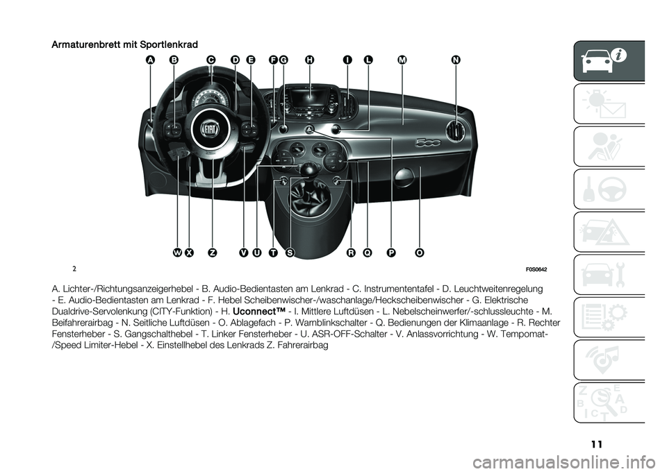 FIAT 500 2021  Betriebsanleitung (in German) ��
�� �#���	� ��
�� ��� �#�� ��)�� ����
�! � ��
�
��:��:�;�<�?
�(� �"�����	��1�A�7��������
����	���	���	��	� �1 �� �(�����1��	���	����
��	