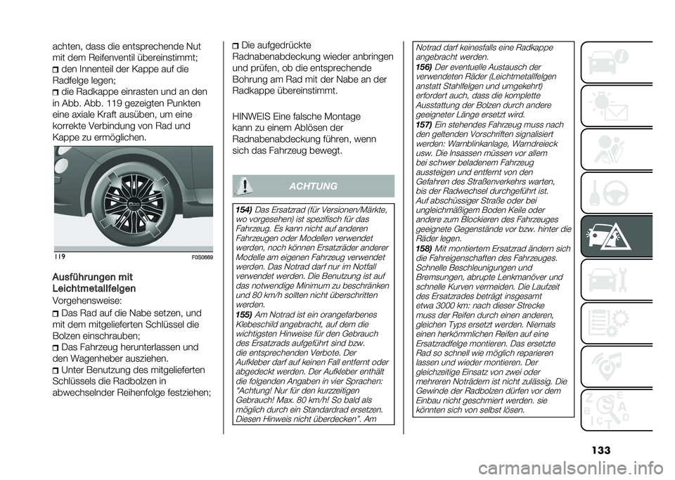 FIAT 500 2021  Betriebsanleitung (in German) ��������	�� ���
�
 ���	 �	���
�%��	���	���	 �,��
��� ��	� �7�	��#�	���	���� �&��	��	���
������*
��	� �
���	���	�� ��	� �0��%�%�	 ���# ���	
�7�