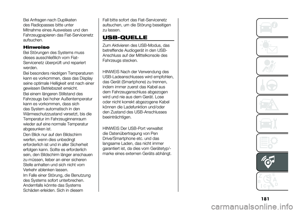 FIAT 500 2021  Betriebsanleitung (in German) �����	� �(��#����	� ���� �-��%������	�
��	�
 �7�����%��
�
�	�
 �����	 ����	�
�)�������	 �	���	�
 �(��
��	��
�	�
 ��� ��	�
������	���%��%��	�