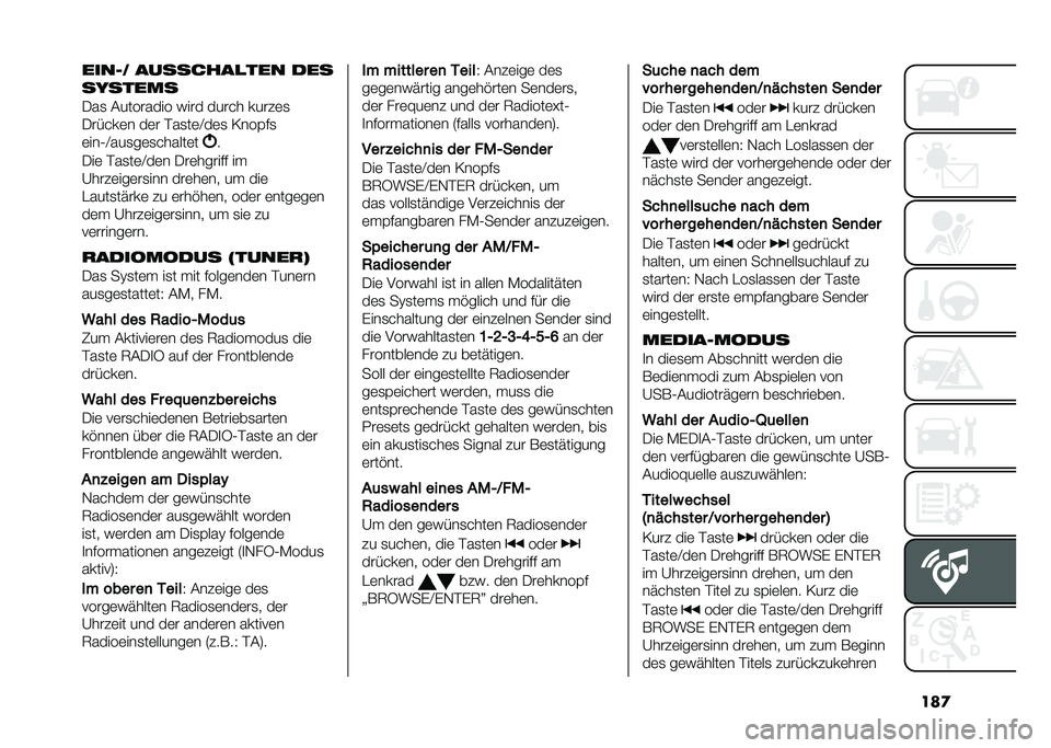 FIAT 500 2021  Betriebsanleitung (in German) ���
����� ��������
��� ���
�������
�-��
 �(�������� ���� ����� �����	�
�-��&���	� ��	� �$��
��	�A��	�
 �0���%�#�
�	���1�A���
��	�
��