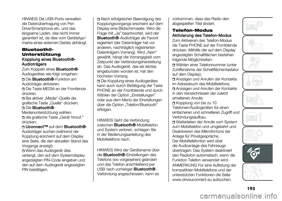 FIAT 500 2021  Betriebsanleitung (in German) ����/�
�,���
� �-��	 �@���1�.����
 ��	������	�
���	 �-���	��&��	�������� ��� �.�	�
�-����	�A������%����	 �	��� ��� ���
�����
���	 �"���