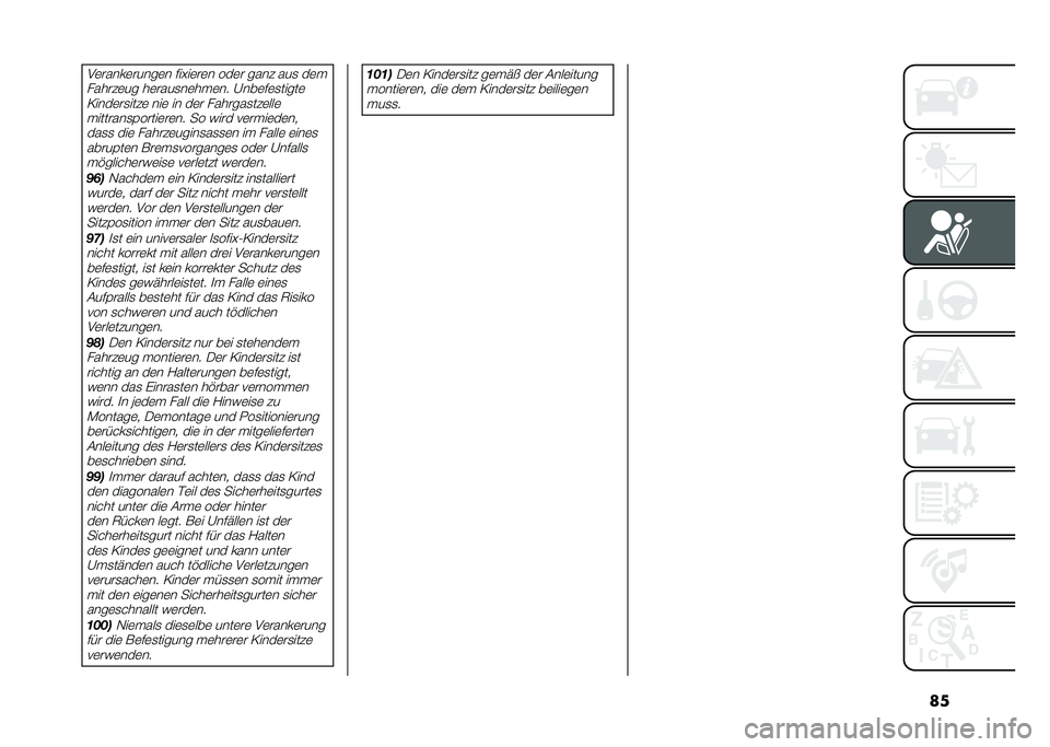 FIAT 500 2021  Betriebsanleitung (in German) ����	�����	�����	� �#��B��	��	� ���	� ���� ���
 ��	�
������	�� ��	����
��	���	�� �@���	�#�	�
�����	�0����	��
����	 ���	 �� ��	� �����