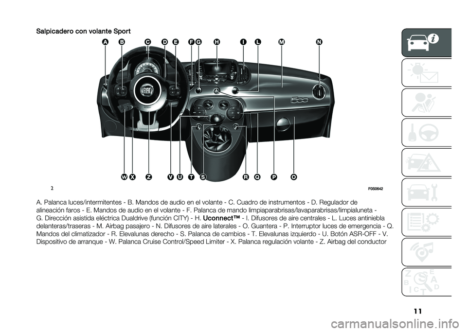 FIAT 500 2021  Manual de Empleo y Cuidado (in Spanish) ��
�)�����
���� �	 �
�	�
 ��	���
�� �)��	� �
�
��:�)�:�;�<�?
�)� �8�	��	���	 ������>������
������� �M �E� �%�	���� �� �	���� �� �� ����	���