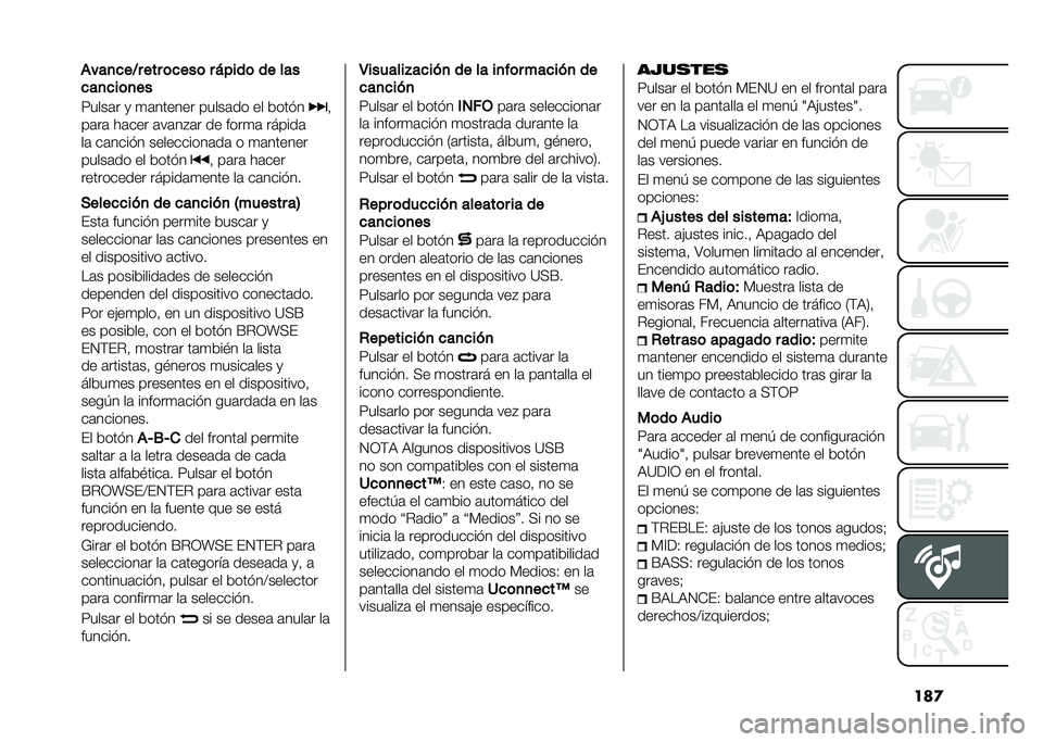FIAT 500 2021  Manual de Empleo y Cuidado (in Spanish) ���
����
�
��8� ��� �	�
���	 � �*����	 �� ���
�
��
�
��	�
��
�8����	� �
 �
�	������ �����	�� �� �����
� 
��	��	 ��	��� �	��	��#�	� �� ����