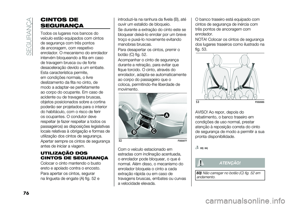 FIAT 500 2021  Manual de Uso e Manutenção (in Portuguese) ��.�0�-�A�6�/�+�K�/
�
�	 ����
�� ��
������	���	
�C���� �� ���
���� ��� �	����� ��
������� ����%� ��������� ��� ������
�� ���
���