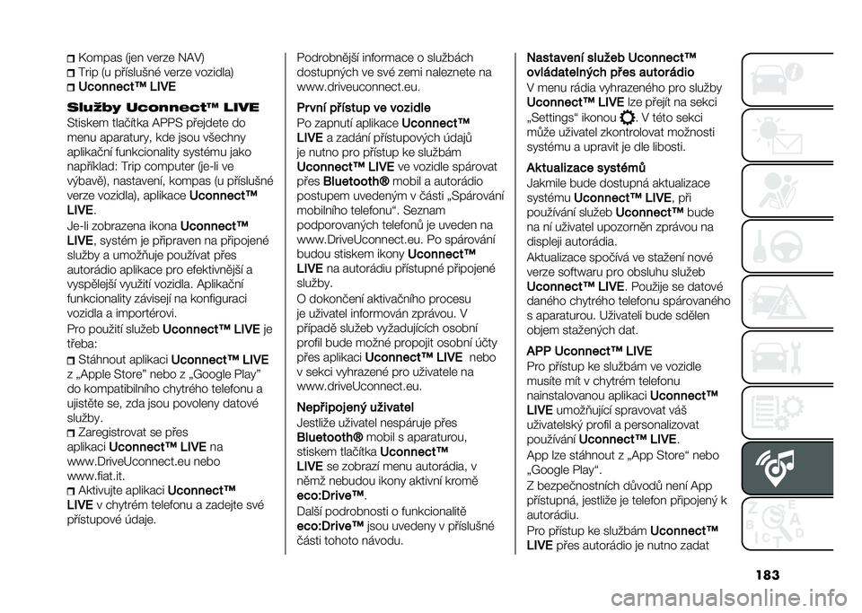 FIAT 500 2021  Návod k použití a údržbě (in Czech) ����E����� �1�
�	� ��	���	 ��A�#�4
���� �1� �������*��( ��	���	 ��������4
�:�!�����!��L �5�,��A
��,�.�Y�G�D ��B�-�)�)�(�B�&�Z ����
�=�����	� ����