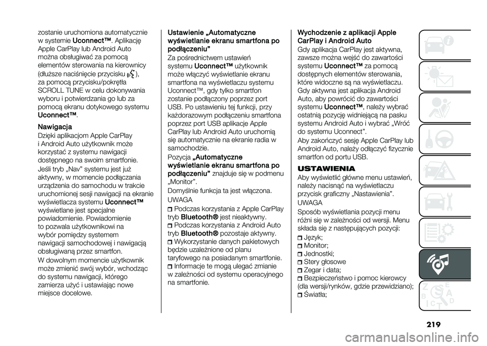 FIAT 500 2021  Instrukcja obsługi (in Polish) �����������	 �������
���� �����
��������	
� �����	�
��	
���������G � �@����
����
�@����	 �+���"��� ��� �@������ �@���
�
�� ��