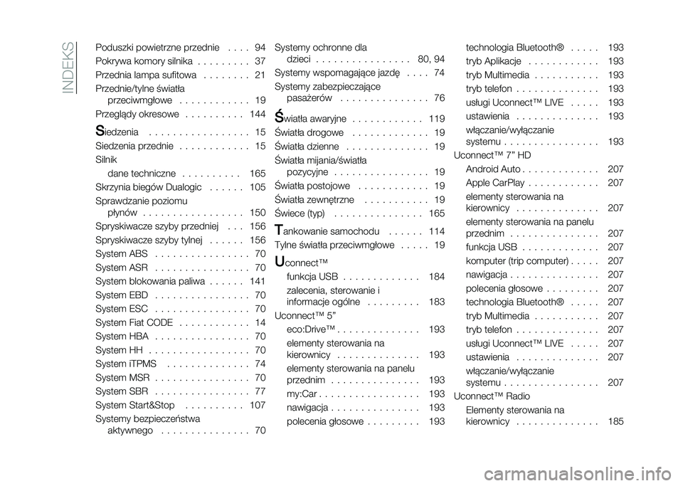 FIAT 500 2021  Instrukcja obsługi (in Polish) ��E�8�C�7�)�; �"������
� �����	�����	 ����	����	 � � � � �5�L
�"��
���� �
��
��� ������
�
�K�N
�"���	���� ���
�� ���&����� � � � � � � �