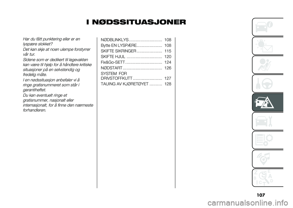 FIAT 500 2021  Drift- og vedlikeholdshåndbok (in Norwegian) ���

� �������
�	�������
�:�� �
� ���� ������
���� �
�	�	�
� �
� �
�
�	������
 ��	����
��[
��
� ��� ����
 �� ���
� ��	�
���
 ��������