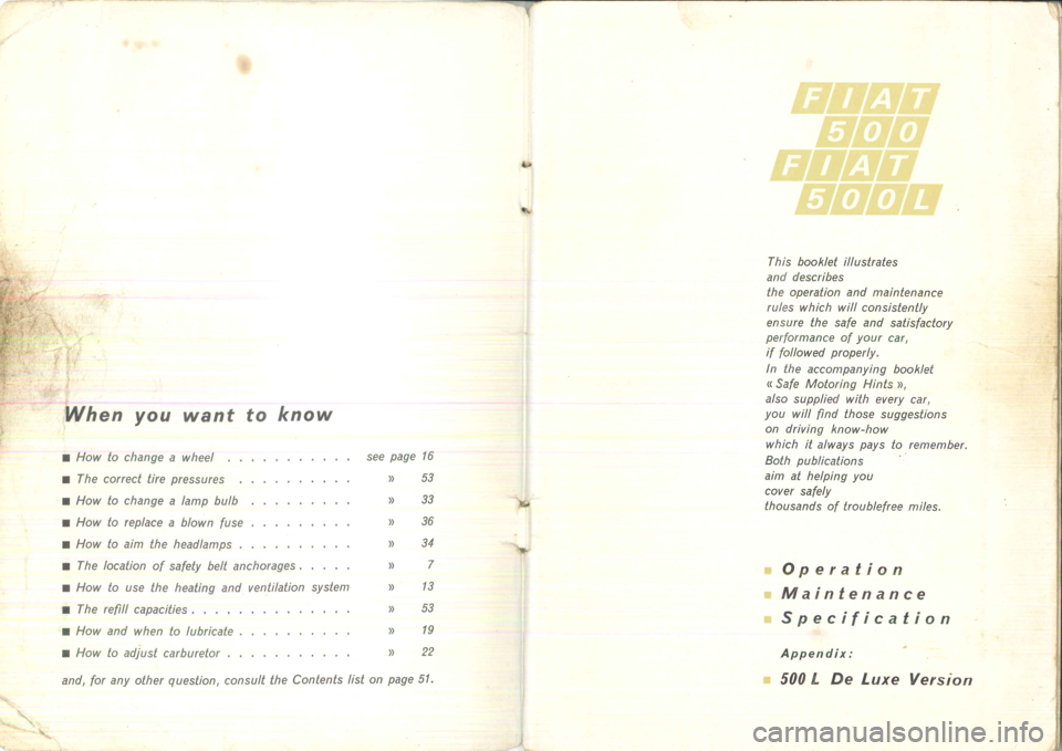 FIAT 500L 1972 1.G Instruction Manual 