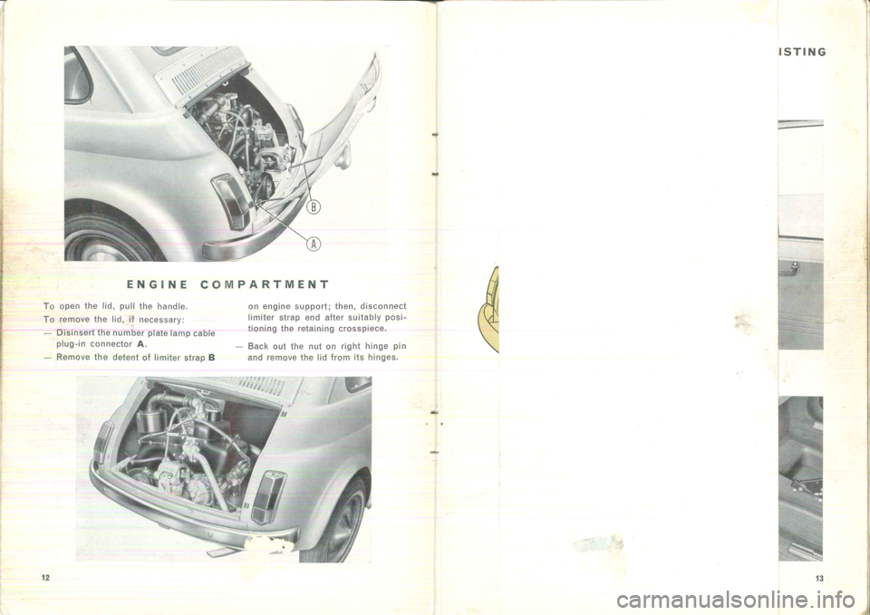 FIAT 500 1961 1.G Instruction Manual 