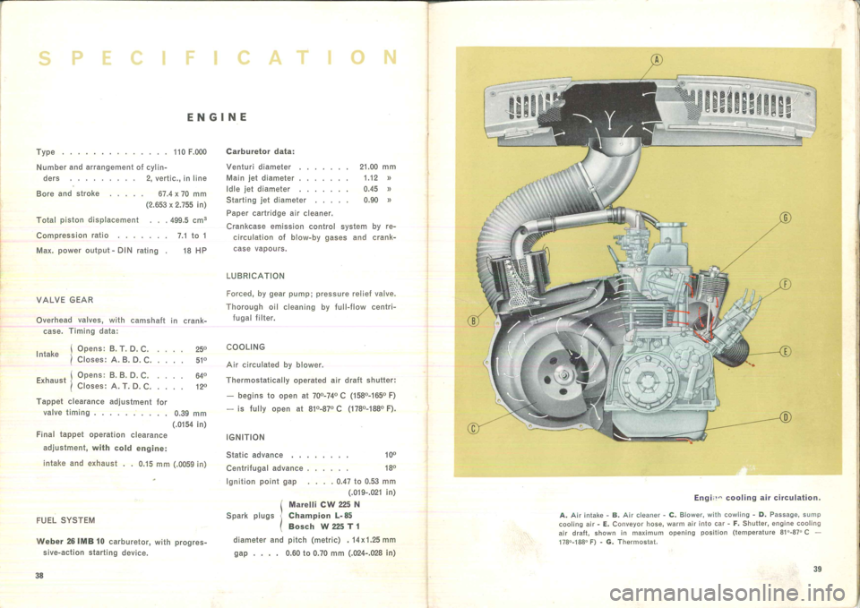 FIAT 500 1963 1.G Instruction Manual 