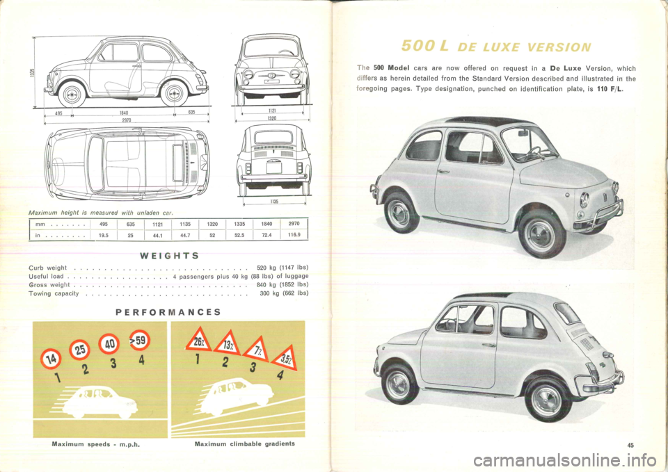 FIAT 500 1959 1.G Instruction Manual 