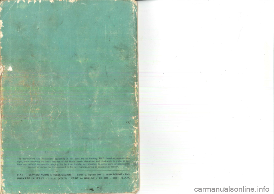 FIAT 500 1957 1.G Instruction Manual FIAT 500 1957 1.G Instruction Manual