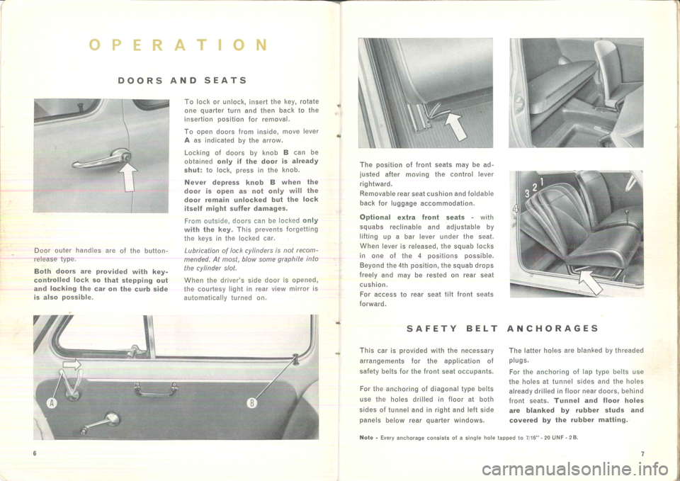 FIAT 500 1968 1.G Instruction Manual 