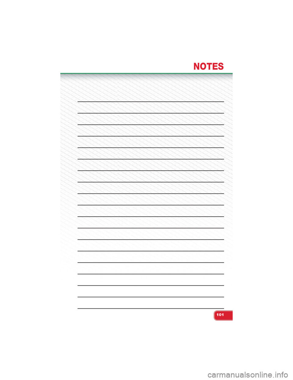 FIAT 500 ABARTH 2015 2.G User Guide NOTES
101 FIAT 500 ABARTH 2015 2.G User Guide NOTES
101