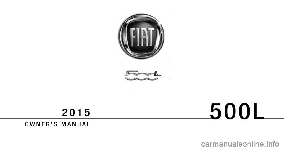 FIAT 500L 2015 2.G Owners Manual 