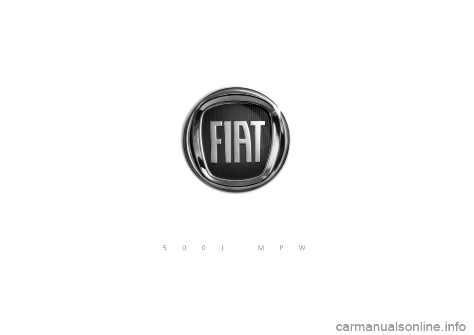 FIAT 500L LIVING 2014 2.G Owners Manual 500L MPW 