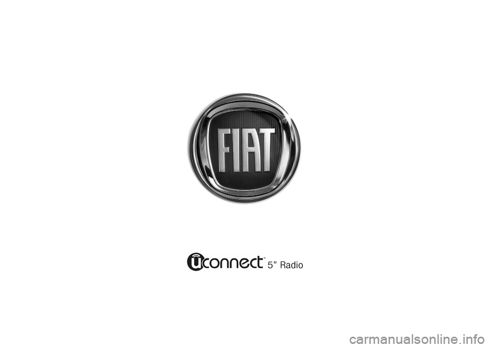 FIAT 500L LIVING 2014 2.G Owners Manual 5” Radio 