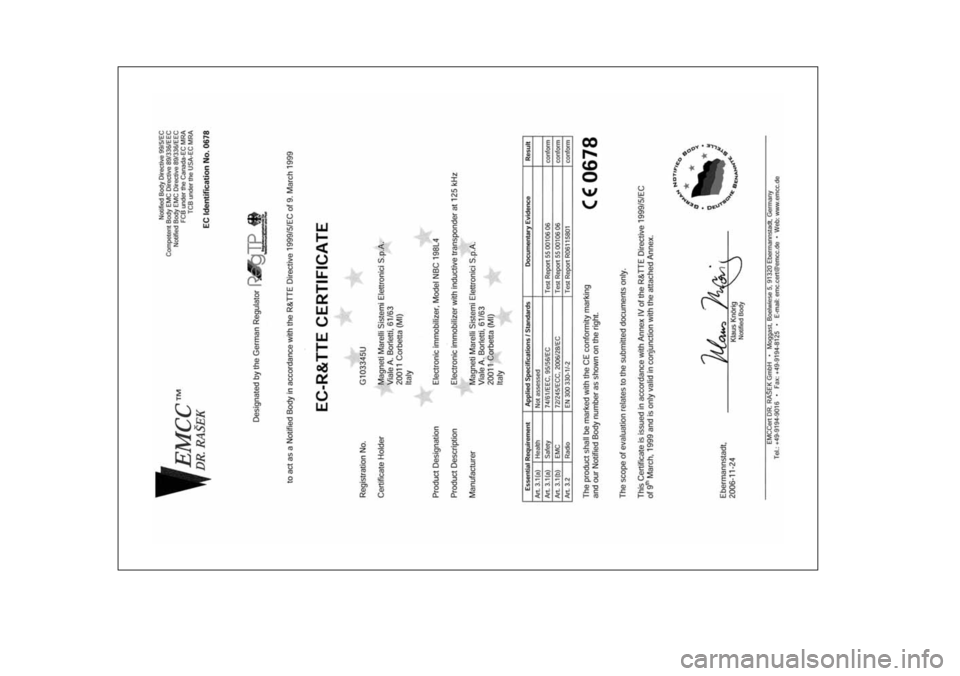 FIAT BRAVO 2007 2.G Owners Manual 213-236 BRAVO GB  16-05-2007  10:11  Pagina 233 