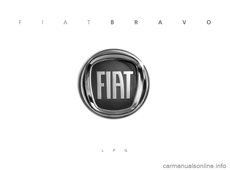 FIAT BRAVO 2009 2.G LPG Supplement Manual 