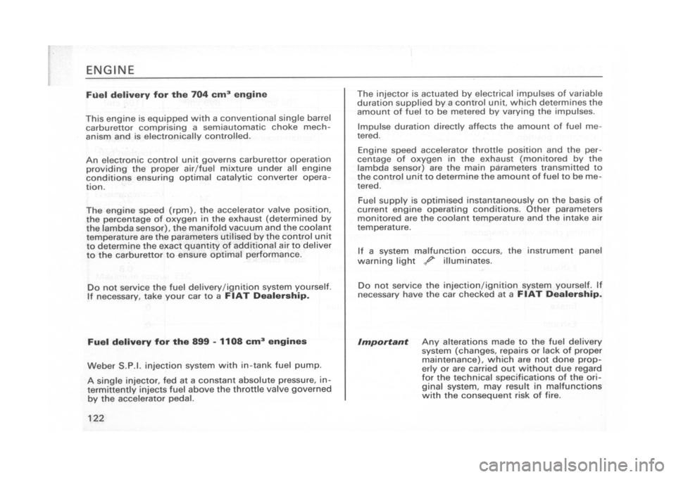 FIAT CINQUECENTO 1995 1.G Owners Manual FIAT CINQUECENTO 1995 1.G Owners Manual