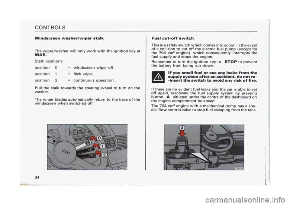 FIAT CINQUECENTO 1995 1.G Owners Guide FIAT CINQUECENTO 1995 1.G Owners Guide