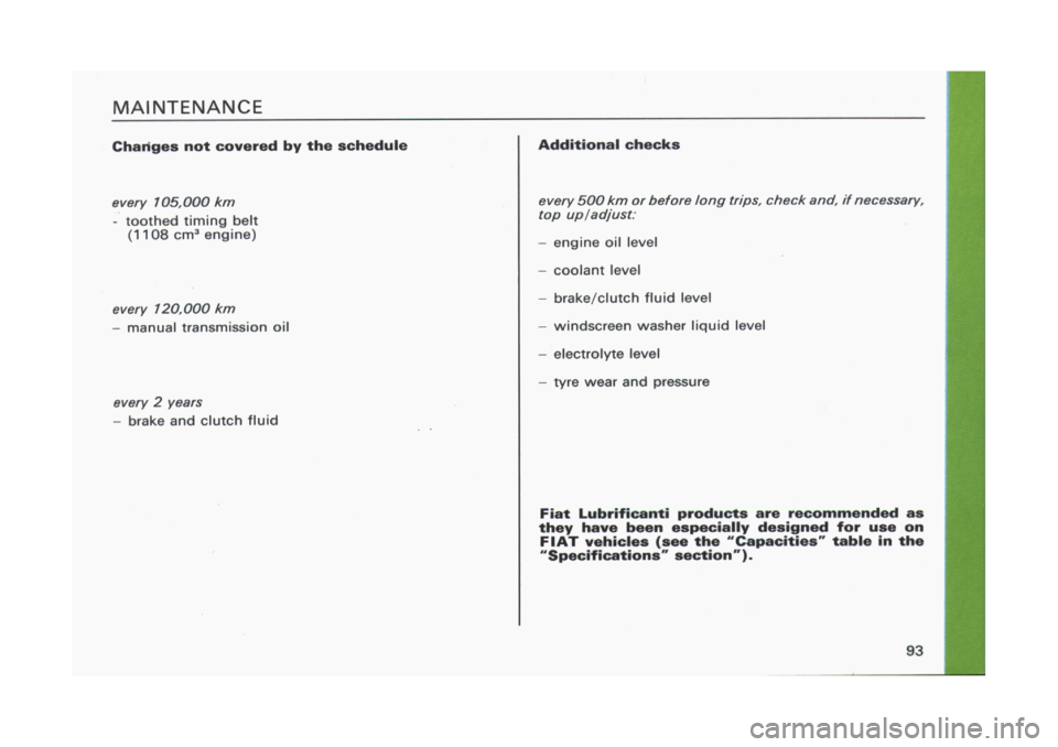 FIAT CINQUECENTO 1995 1.G Owners Manual FIAT CINQUECENTO 1995 1.G Owners Manual