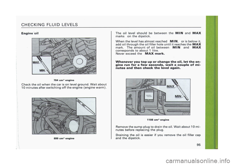 FIAT CINQUECENTO 1995 1.G Owners Manual FIAT CINQUECENTO 1995 1.G Owners Manual