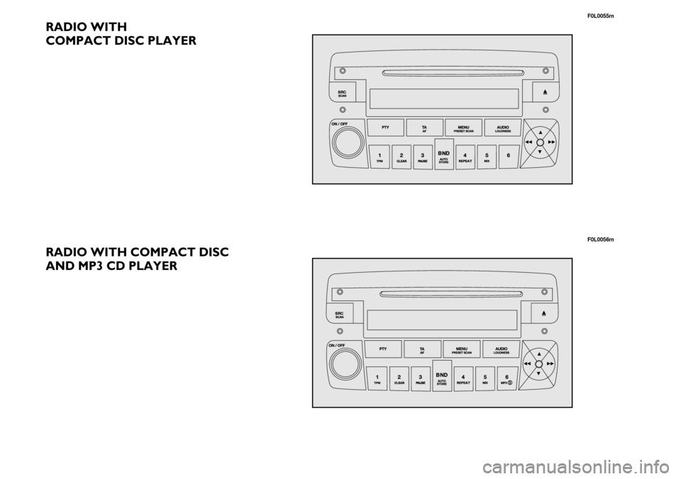 FIAT CROMA 2004 2.G Radio CD Manual 