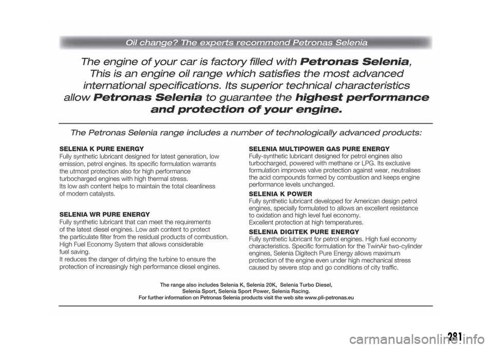 FIAT DOBLO PANORAMA 2017 2.G Owners Manual 281 
