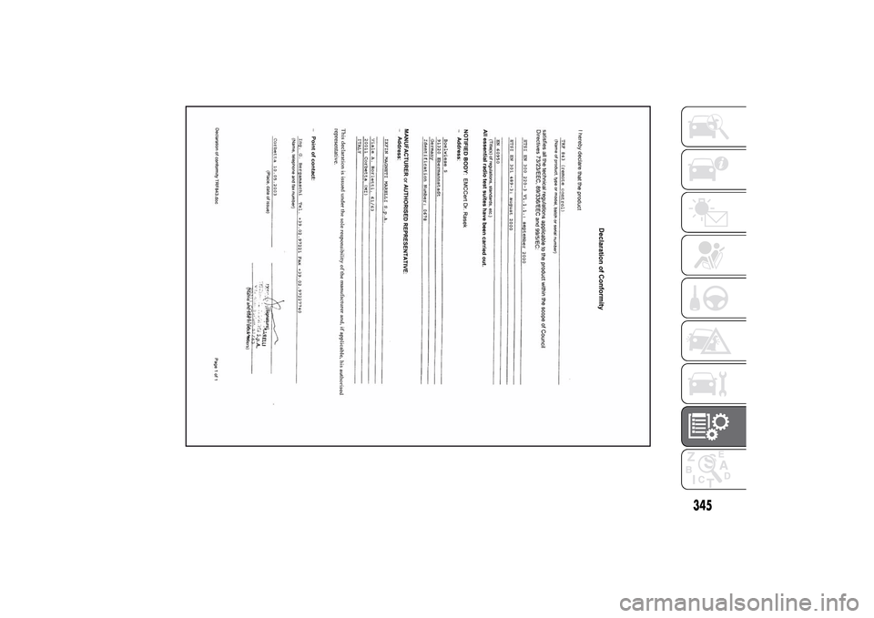 FIAT DUCATO 2014 3.G Owners Manual 345 