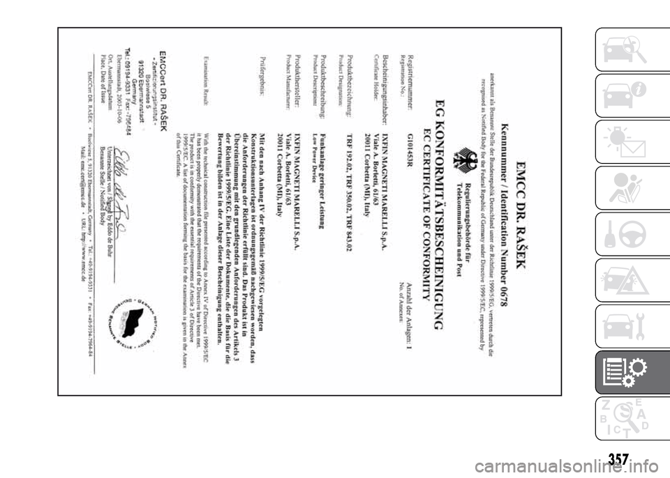 FIAT DUCATO 2015 3.G Owners Manual 357 FIAT DUCATO 2015 3.G Owners Manual 357