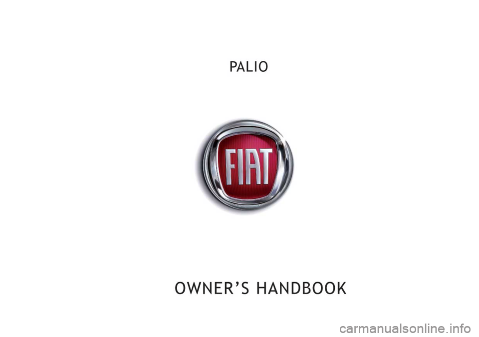 FIAT PALIO 2003 178 / 1.G India Version Owners Manual 