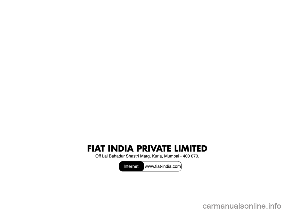 FIAT PALIO 2003 178 / 1.G India Version Owners Manual 144-150 03/03/2003 07:02 PM Page cop2 FIAT PALIO 2003 178 / 1.G India Version Owners Manual 144-150 03/03/2003 07:02 PM Page cop2
