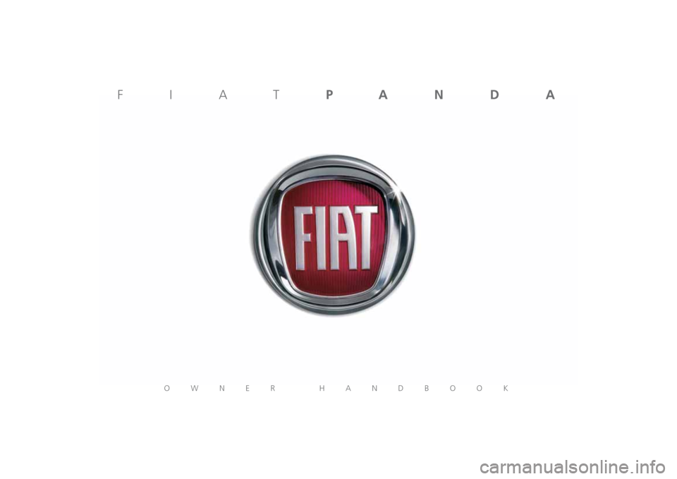 FIAT PANDA 2014 319 / 3.G Owners Manual 