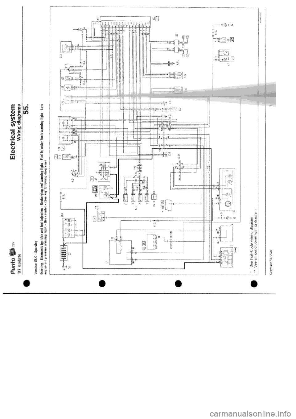 FIAT PUNTO 1997 176 / 1.G Wiring Diagrams Workshop Manual 