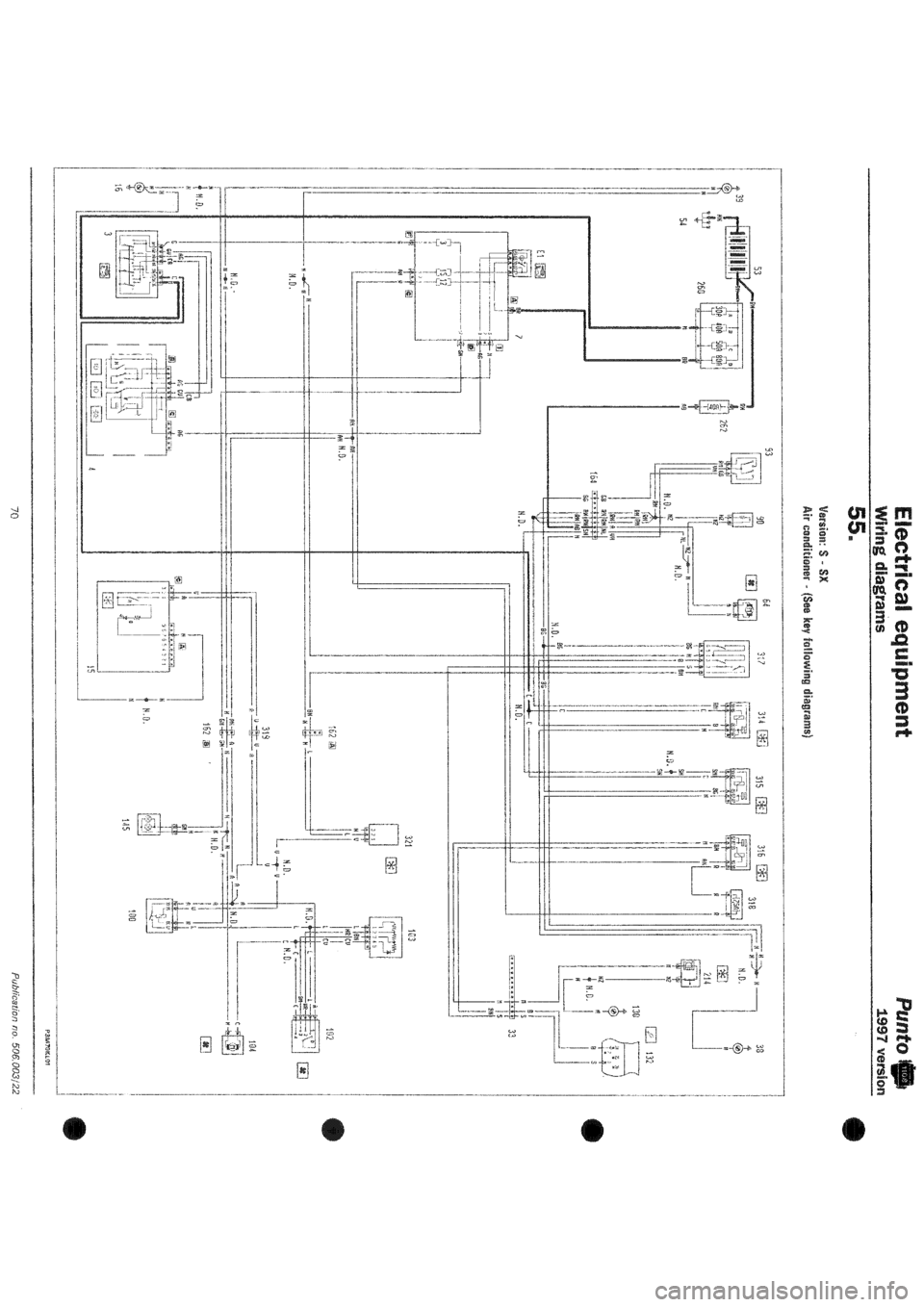 FIAT PUNTO 1997 176 / 1.G Wiring Diagrams Workshop Manual FIAT PUNTO 1997 176 / 1.G Wiring Diagrams Workshop Manual