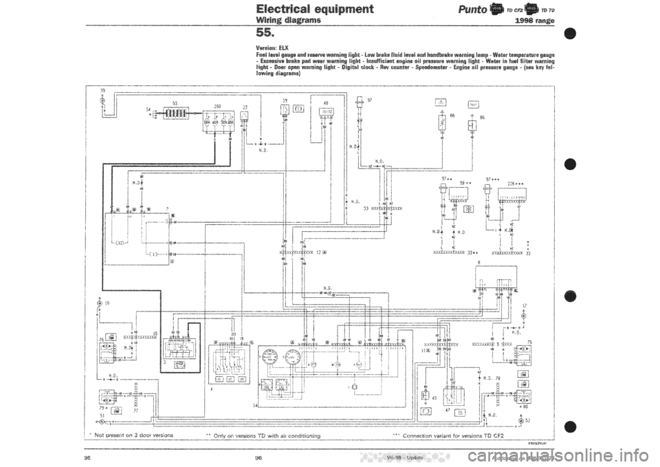 Fiat Punto 1998 176    1 G Wiring Diagrams Owner U0026 39 S Manual