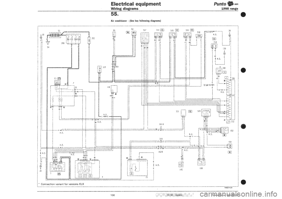 FIAT PUNTO 1998 176 / 1.G Wiring Diagrams Owners Guide 