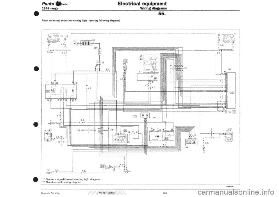 FIAT PUNTO 1998 176 / 1.G Wiring Diagrams Owners Guide 