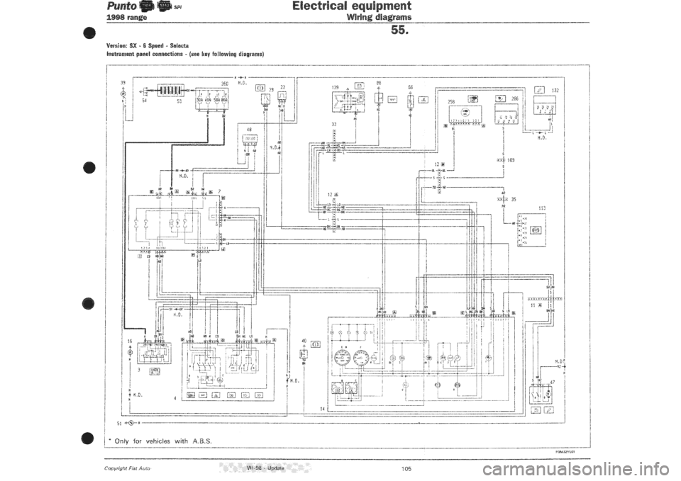 FIAT PUNTO 1998 176 / 1.G Wiring Diagrams Owners Guide 